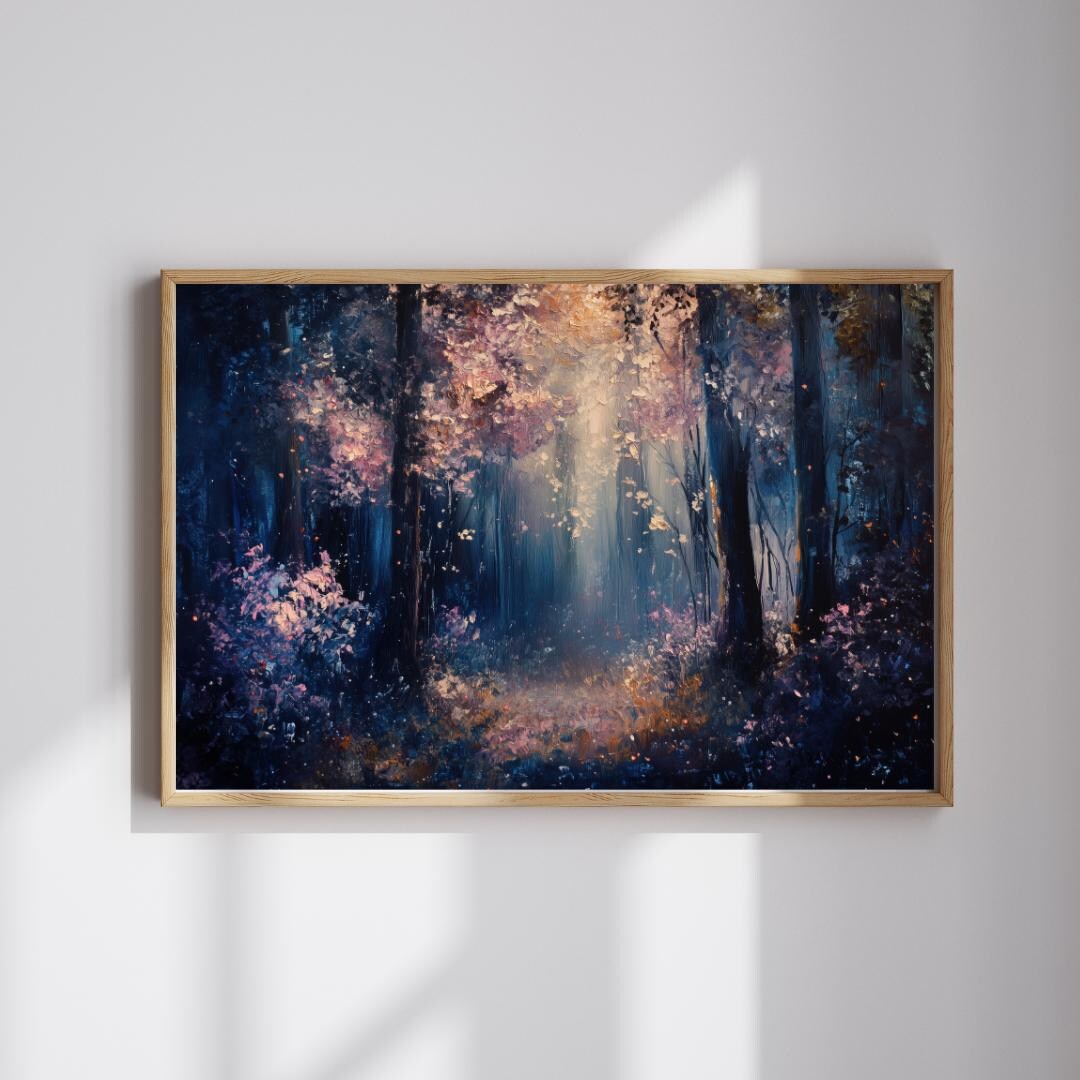 Enchanted Hollow – Magical Forest Oil Painting | Mystical Woodland Wall ...