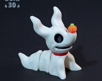 Little Zero the Ghost Dog - Flexi - Articulated - Cute - STL File