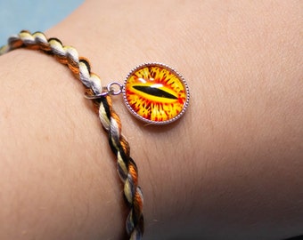 Pulsera Gay Bear Orgullo: Dije de Ojo de Dragón, Tobillera Ajustable