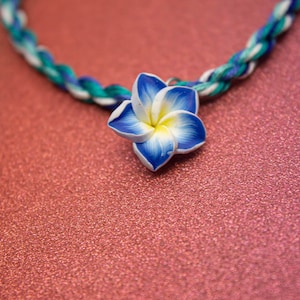 Gay Pride Flag, Plumeria Flower Charm, Rope Bracelet, Men Loving Men, MLM Pride Flag, LGBT Pride Bracelet, Unique Gift, Queer Pride Month