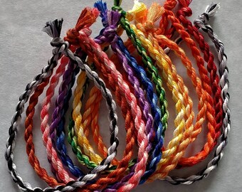 Tube Friendship Bracelets Adjustable String Bracelet Minimalist Festival  Band Everyday Wristband Twisted Design Neon Colours -  Norway