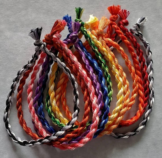 Rainbow Plaid Friendship Bracelet