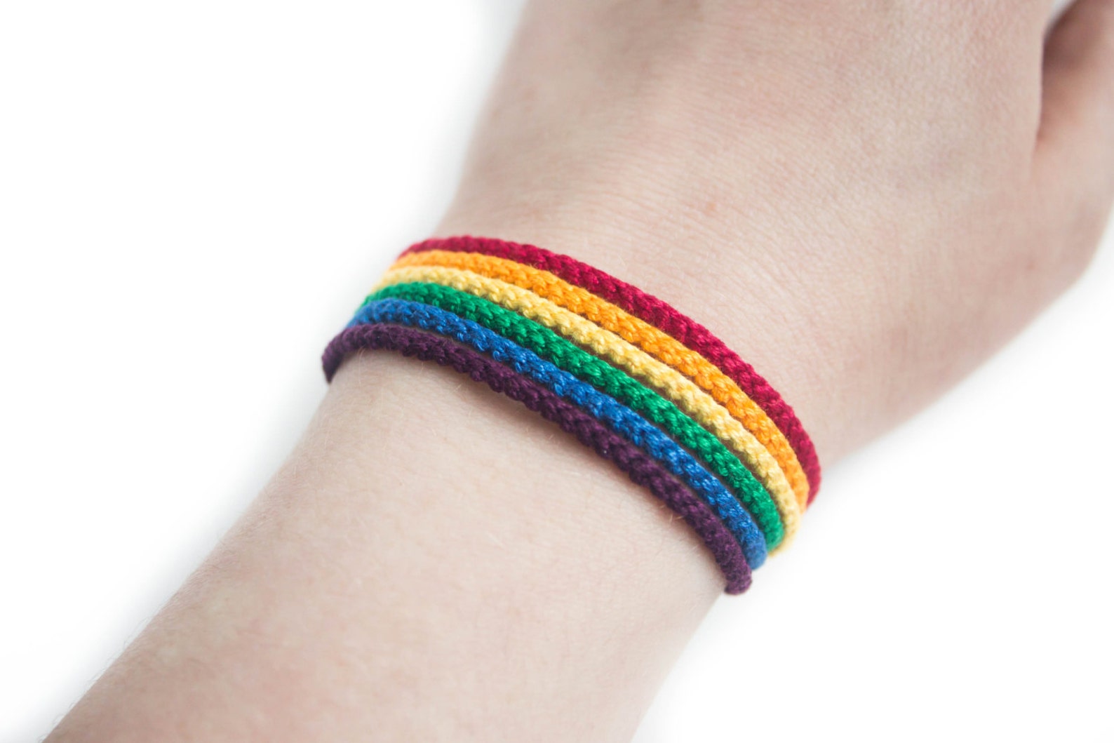 Rainbow Friendship Bracelet Set Etsy