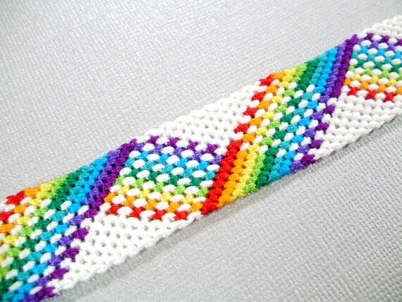 Rainbow Plaid Friendship Bracelet