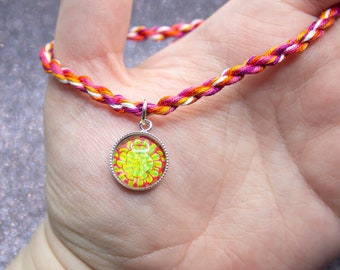 Sunset Lesbian Flag, Succulent Charm, Friendship Bracelet, Lesbian Pride, LGBT Pride Bracelet, Unique Gift for Her, Queer Pride Month