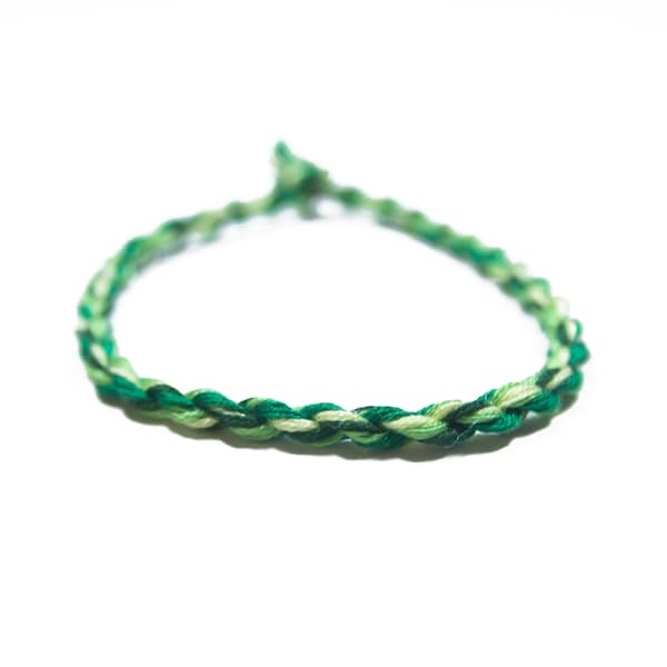 Greens Twist Friendship Bracelet Set - Twisted Bracelet - Adjustable Bracelet/Anket - VSCO Girl - Beach Bracelet - Shades of Green