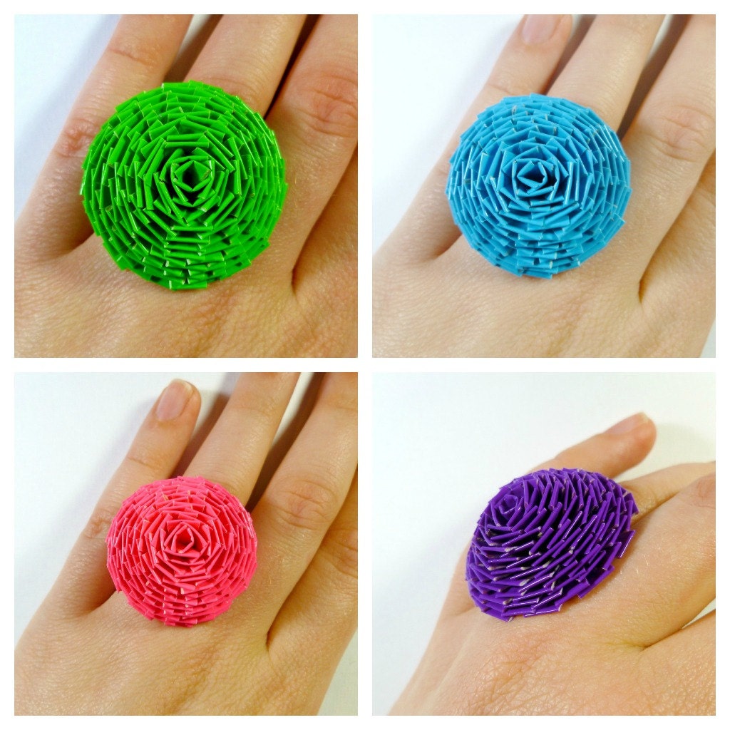 Custom Chrysanthemum Duct Tape Ring Choose a Color Etsy