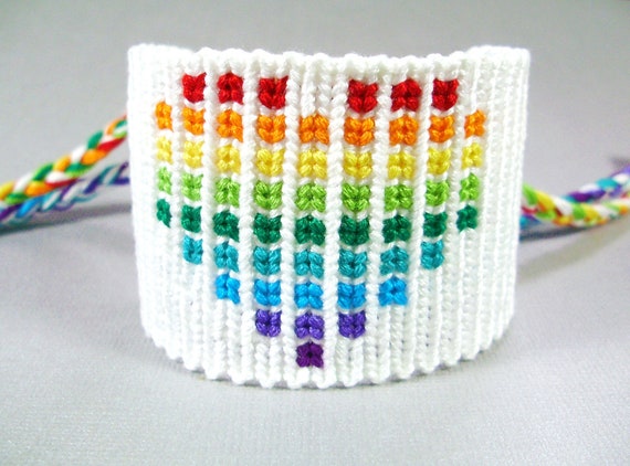 Rainbow heart cheap friendship bracelet