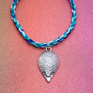 Gay Pride Flag, Hedgehog Charm, Rope Bracelet, Men Loving Men, MLM Pride, LGBT Pride Bracelet, Unique Gift, Queer Pride Month