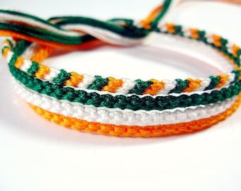 Irish Flag Friendship Bracelet Set - Ireland Bracelets in White, Green, and Orange
