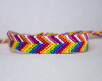 Lesbian Pride, Rainbow Bracelet, Lesbian Flag, LGBTQ Pride Bracelet, Adjustable Anklet, Gay Pride Month, Queer Pride, Chevron Bracelet