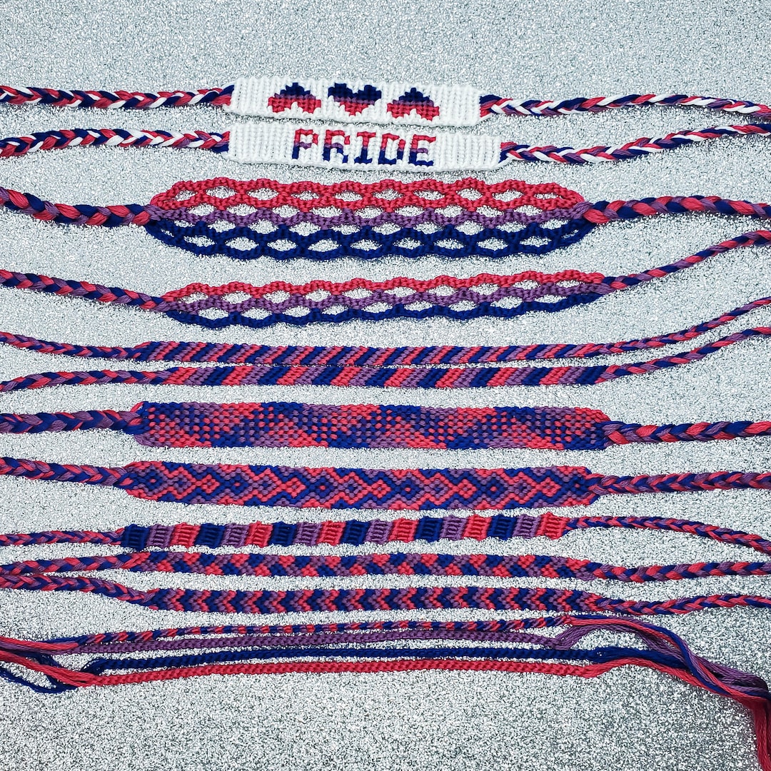 Bisexual Pride Friendship Bracelets Choose Pattern LGBT Pride