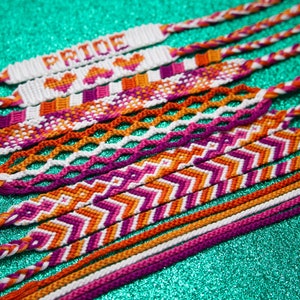 Lesbian Pride Friendship Bracelets - Choose Pattern - LGBT Pride Bracelet - Adjustable Ankle Bracelet - Unique Gift for Her - Boho Jewelry