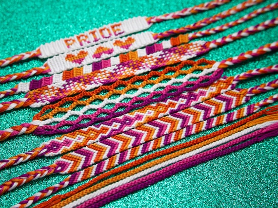 Lesbian Pride Friendship Bracelets Choose Pattern LGBT Pride Bracelet  Adjustable Ankle Bracelet Unique Gift for Her Boho Jewelry - Etsy