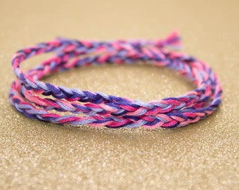 Omnisexual Pride, Braided Wrap Bracelet, LGBT Pride Month, Friendship Bracelet, Omnisexual Flag, Adjustable Anklet, Queer Pride, LGBTQIA