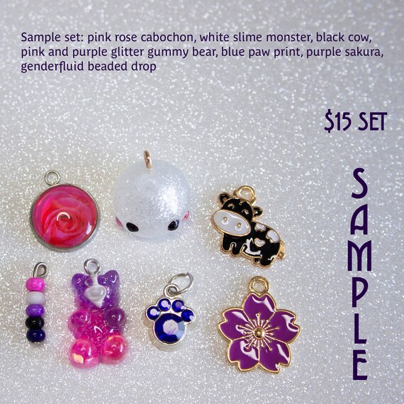 ジェンダーフルイド・プライド・チャームセット：DIYジュエリー作り