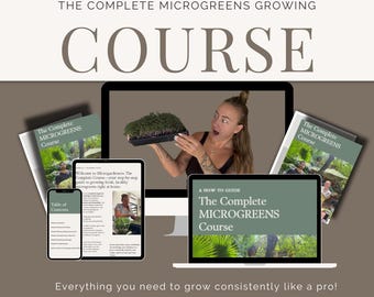 How to Guide: The Complete MICROGREENS Course *Spanish and English Guía práctica El curso completo de microvegetales