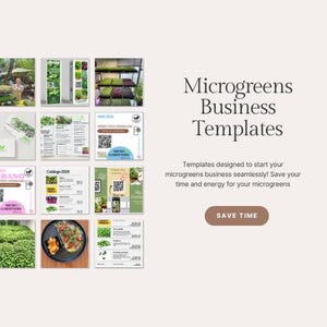 Easy to Use Customizable Microgreens Business Templates: English and Spanish