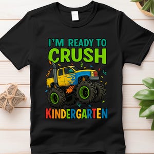 Funny Kindergarten T-Shirt for Boys: Ready to Crush