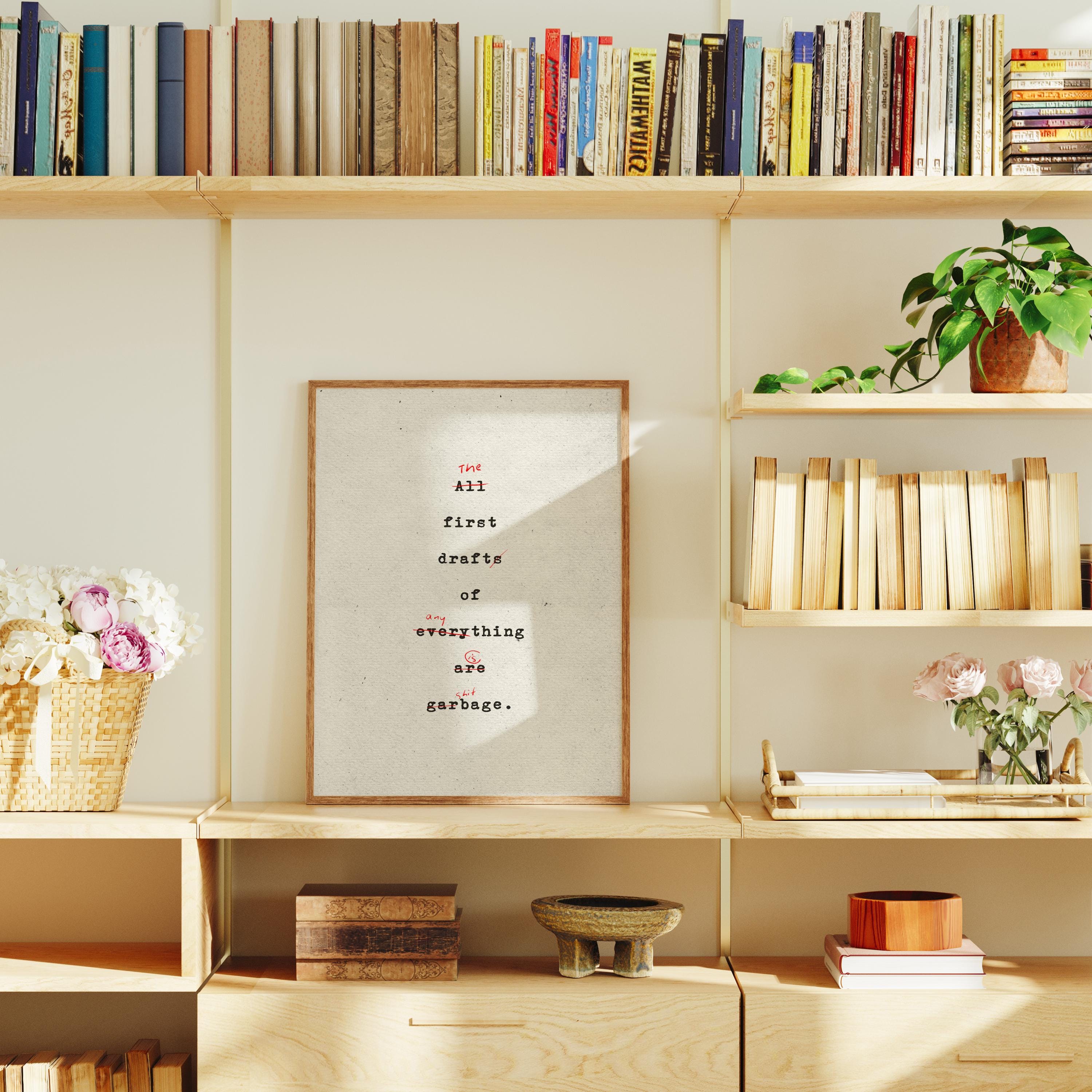 PHYSICAL PRINT Ernest Hemingway Quote the First Draft of Anything is ...