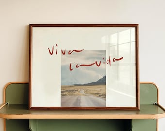 Viva La Vida roadtrip print landschap muur kunst reizen poster woonkamer slaapkamer decor digitale download