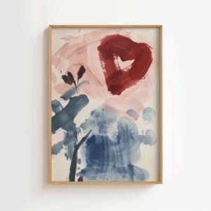 Arte de parede de pôquer, pôster de coração de carta de baralho, download digital, arte abstrata para impressão, decoração de sala de jogos, presente para ele ou ela, escritório