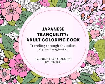 50 Unique Adult Coloring Pages - Printable PDF,Japanese Tranquility