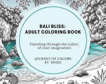 Bali Bliss: 50 Unique Adult Coloring Pages - Printable PDF