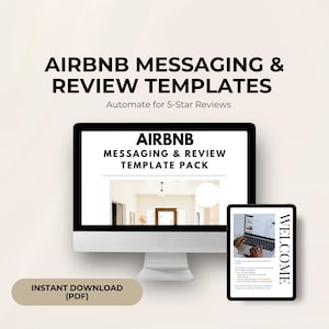 Mallar för Airbnb-meddelanden och recensioner (PDF) | Superhost-skript + automatiseringsguide | Snabba svar Schemalagda meddelanden