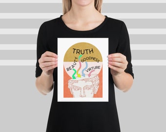 Truth, Goodness, Beauty Classical Education Poster