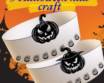 Halloween Kids Craft Printable | Paper Crown Coloring Activity | DIY Party Hat | Digital Download