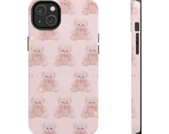 Women's, Phone Cases, iPhone Case, Cute Phone Case, Teddy Bear Coquette, Pink Bows