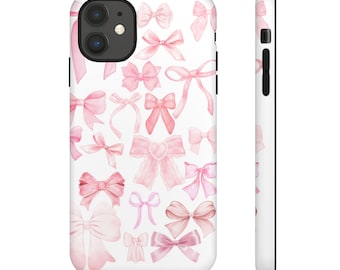 iPhone Case, Pink Bows, Coquette Phone Case, Coquette Bow Phone Case, Cute Phone Case, iPhone 16