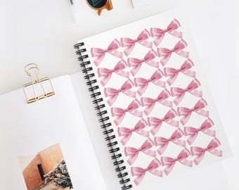 JKMBN Teacher Appreciation Gifts For Women, Teacher Journaling Notebooks Gifts, Trendy Coquette Pencil Pink Bows Notebook, It's A Good Day To Tiny Humans, Hardcover Spiral Lined Notebook 5.5 X 8.3