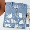 Vintage 90s Cats T-Shirt, Comfort Colors Kitten Nature Shirt, Retro Cottagecore Kittens Graphic Tee, Oversized Tshirt, Cute Pet Floral Top
