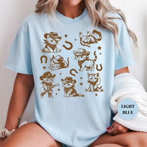 Comfort Colors Cowboy Kittens T-Shirt, Funny Cat Shirt, Vintage Oversized Tee, Retro Western Shirt, Kitten Aesthetic Graphic Tshirt image 7