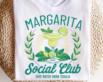 Margarita Social Club Tee: Funny Tequila Drinking Shirt