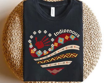 Indigenous Pride T-Shirt: Tribal Heart Graphic Tee