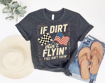 T-shirt de course sur piste : t-shirt de sport automobile patriotique amusant
