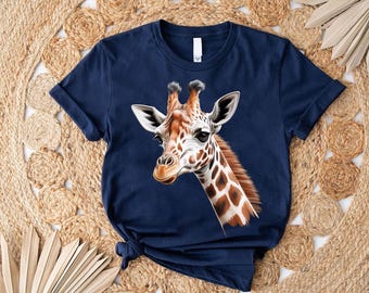 Giraffe Head – Cute Giraffe Shirt – Giraffe Lover Tee – Wildlife Art Apparel – Giraffe Gift