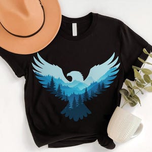 Eagle Mountain T-Shirt: Nature Silhouette Graphic Tee