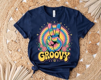 Tie-Dye Peace Sign T-Shirt: Retro Hippie Graphic Tee