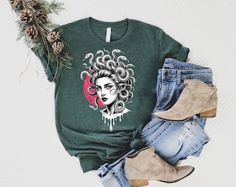 Medusa T-Shirt: Greek Mythology Snake Hair Graphic Tee