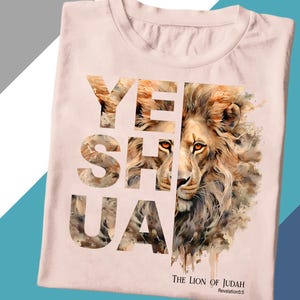 a t - shirt with a picture of a lion on it
