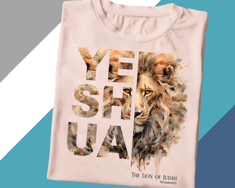 a t - shirt with a picture of a lion on it