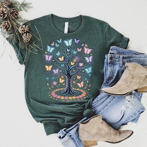 Butterfly Tree – Butterfly Tree of Life Shirt – Nature Lover Tee – Spiritual Butterfly Art – Wildlife Gift Shirt