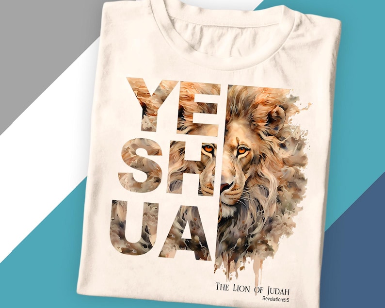 a t - shirt with a picture of a lion on it