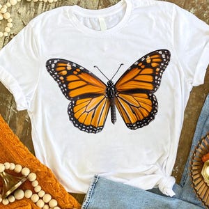 Monarch Butterfly – Vibrant Butterfly Shirt – Nature Lover Tee – Insect Art Apparel – Butterfly Gift – Wildlife T-Shirt