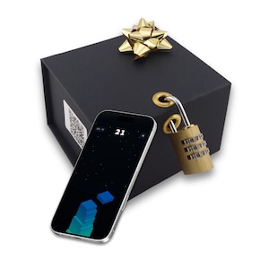 Rätselbox Geldgeschenk für Gamer & Teenager, Interaktive Challenge Box mit App, Geschicklichkeitsspiel zum Geburtstag, Gutschein Box