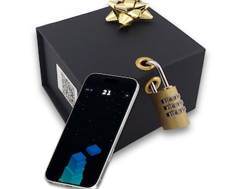 Rätselbox Geldgeschenk für Gamer & Teenager, Interaktive Challenge Box mit App, Geschicklichkeitsspiel zum Geburtstag, Gutschein Box